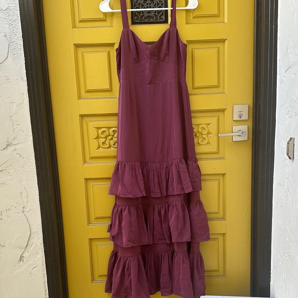 Elegant Purple Tiered Dress